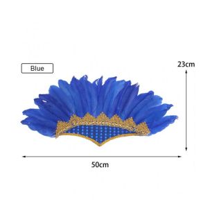 Feather Headdress Headpiece Headwear for Fancy Dress Party Carnival Costume Chief Headdress Childrens Day Performance Clothing Colored Headwear