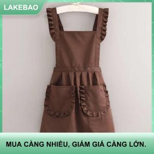 【LAKEBAO】 1 cái phong cách thời trang Hàn Quốc tạp dề công chúa tạp dề vải không thấm nước ăn tạp dề với túi Polyester Tạp dề cho phụ nữ