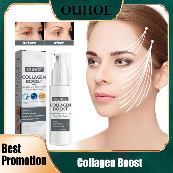 Ouhoe Collagen Boost Serum Hyaluronic Acid Whitening Reduce Wrinkles ...