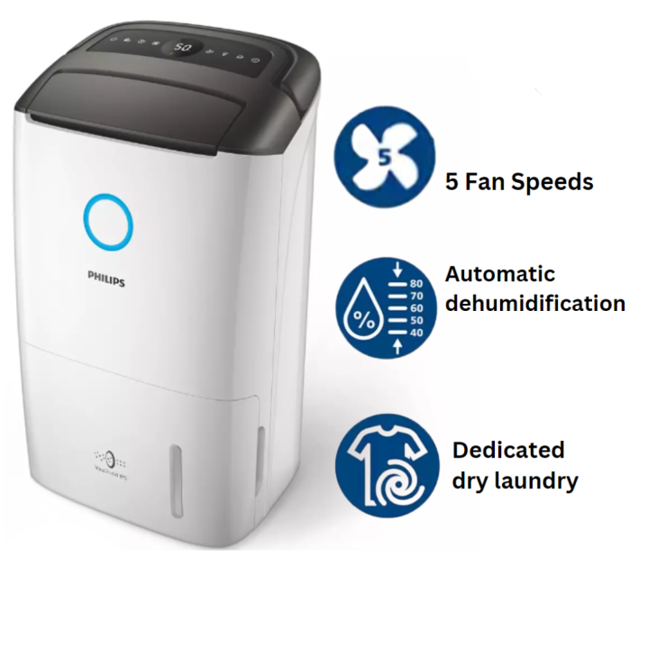PHILIPS 2in 1 Air dehumidifier 5000 Series DE5205/30 Lazada Singapore