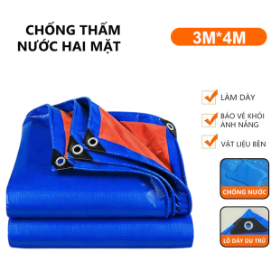 Bạt Che Mưa Dày Chống Thấm Che Nắng UV May Viền Chắc Bạt Che Đa Năng Ngoài Trời