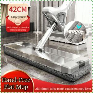 Household Mop Gently Cleans Floors Wet Dry Floor Mop Aluminum Alloy Flat Plate Electrostatic Adsorption