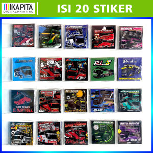 (isi 20 berbeda) Stiker Bus Mania Stiker Bus Viral Telolet Isi 20 Pcs Terbaru