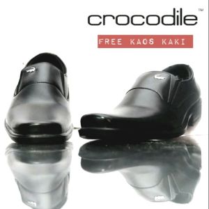 Sepatu Kantor Kerja Crocodile Pantofel Pria (Free Kaos Kaki)