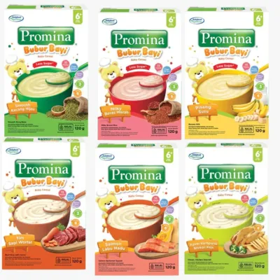 Promina Bubur Bayi 6 bulan+ Kotak 120 Gram ( 6 Varian)