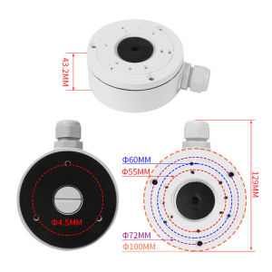 Waterproof CCTV Camera Junction Box Wall Mounted Security Camera Cable Box Hemisphere Bracket