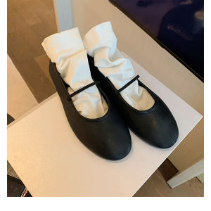 G7 Sheepskin Version ~ Minimalist One-Strap Genuine Leather Soft Sole Mary Jane Shoes for Women Small Heel Ballet Shoes Small Leather Shoes Loafers 7/7