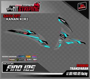 Striping Stiker Motor Yamaha Fino 125 Semifull UV TRANSPARAN Racing LE212