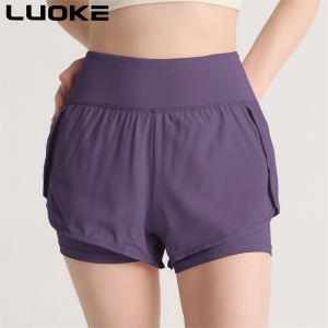 Luoke Big Size Sport Short for Women Jogging Short Pants for Women Women Running Shorts Good Flexibility Quick-drying Fabric