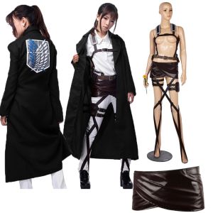 In-stock Attack on Titan cos Clothing   Investigator Team Uniform   Allen Mikasa Commanders Uniform Jacket