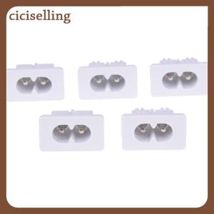 [ciciselling] 5Pcs AC250v 2.5a iec320 c8 male 2 pins power inlet socket connector