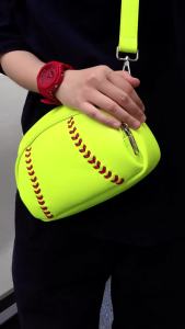 BOSTANTEN  Sports Mom Baseball Crossbody Bag Small Shoulder Bag Faux Leather Womens Activity Handbag