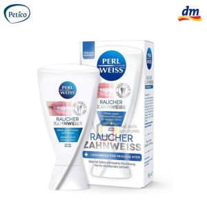 Kem đánh răng siêu trắng Perl Weiss 50ml hộp làm trắng răng ngăn ố vàng ngừa mảng bám - Nội địa Đức