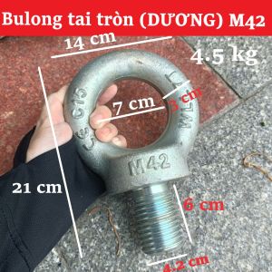 Bulong tai tròn tai kéo hàng bulong vòng M 42 (7T) Liên kết móc chằng buộc hàng hoá liên kết nhà xưởng