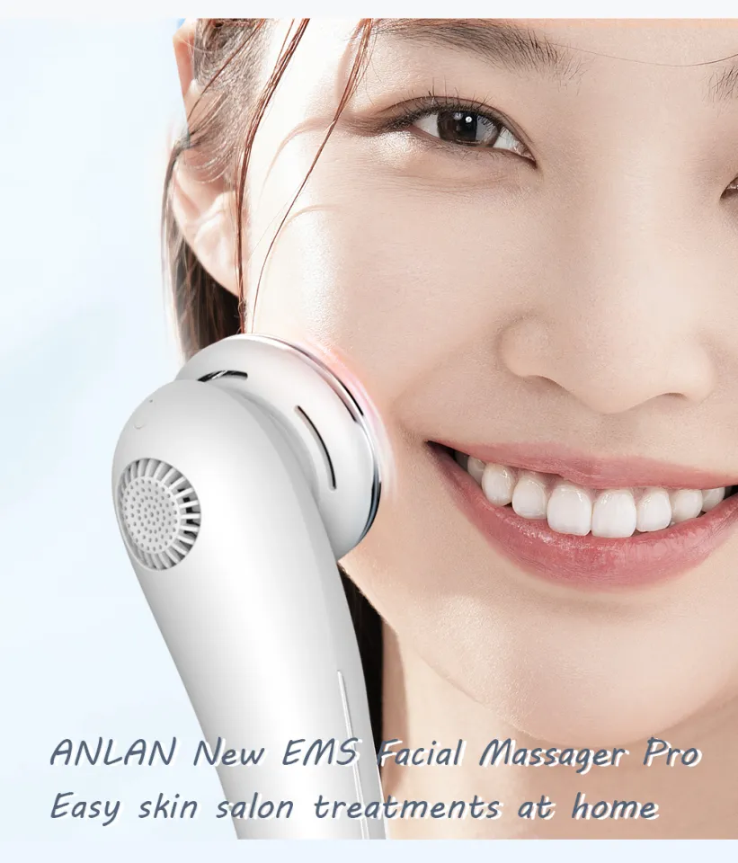 ANLAN Upgrade EMS Facial Device LED Light Therapy Sonic Vibration