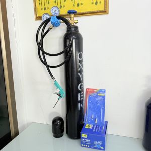 ชุดแพ็คปลา ถังออกซิเจน ขนาด 1.5 คิว ครบชุด สำหรับเคลื่อนย้ายสัตว์น้ำ พร้อมใช้ได้เลย