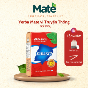 Trà Nam Mỹ Yerba Mate Taragui vị Truyền thống Gói 500gr - Tặng túi lọc và kẹp miệng túi trà