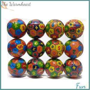 【The Warmheart】 1PC 6.3CM Solid Soft Elastic Ball for Childrens Early Childhood Education Decompression Digital Football Toys