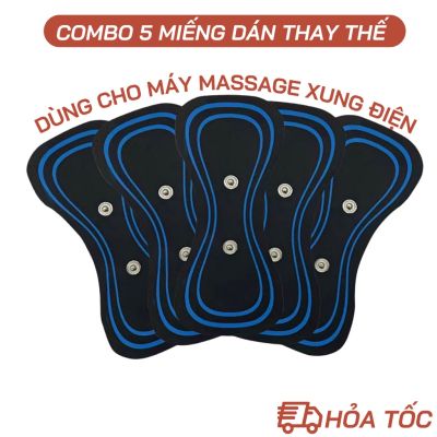 Combo 5 Miếng Dán Hình Bướm Màu Xanh Thay Thế Có Gel Dính Phù Hợp Mọi Máy Massage EMS Xung Điện