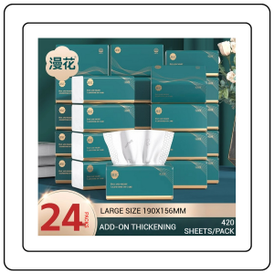 【JJ HOME】ManHua 4-Ply Facial Tissue 420 Sheets Thick Face Tissue