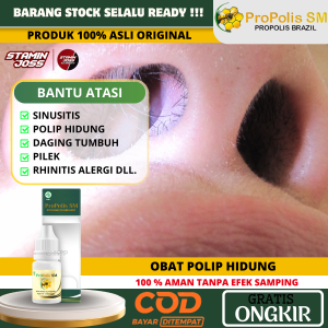 Obat Polip Hidung - PROPOLIS SM - TERLARIS - Obat Polip Untuk Anak Obat Polip Hidung Tanpa Operasi Obat Polip Hidung Untuk Ibu Hamil Obat Polip Hidung Dewasa Obat Benjolan Pada Hidung Obat Hidung Bengkak  TANPA EFEK SAMPING