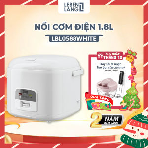 Nồi cơm điện Lebenlang LBL0588 1L8 700W giữ nhiệt 4h tặng kèm xửng hấp bảo hành 2 năm - hàng chính hãng