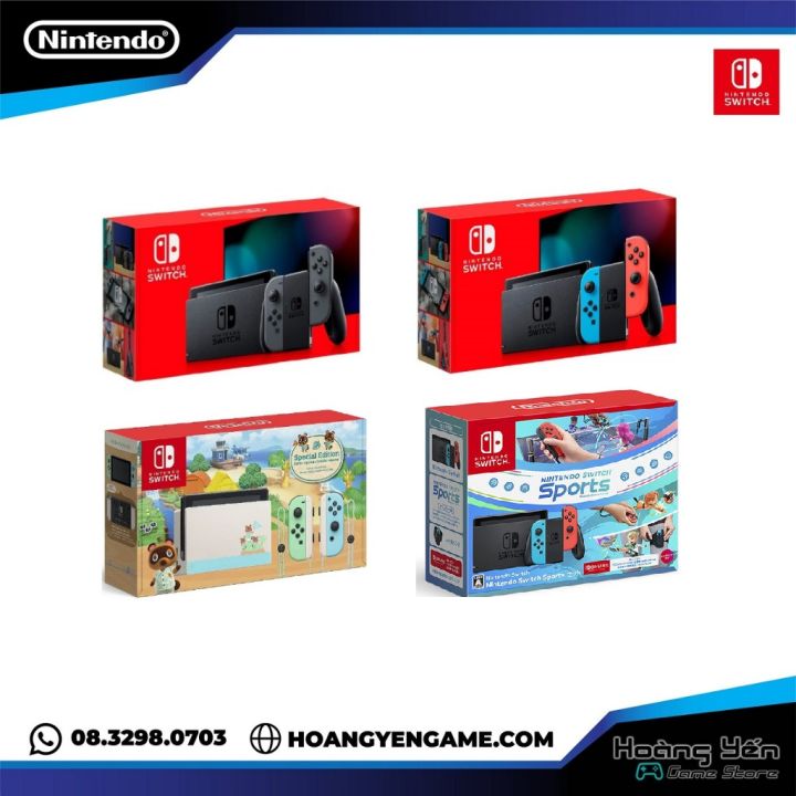 HCM][Trả góp 0%]Máy Nintendo Switch V2 Grey Mới 100% Fullbox Chính