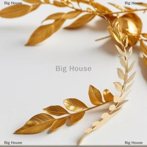 [COD] Big House ที่คาดผมใบไม้สีทองแบบย้อนยุคใหม่มงกุฎรัดเกล้ารัดเกล้ารัดเกล้าเจ้าแม่สาวชาวกรีกเครื่องประดับผมเจ้าสาวงานแต่งงาน