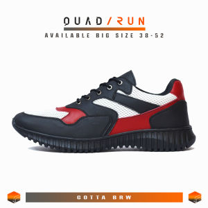 Sepatu Pria Sport Casual Sneakers QUADRUN Gotta Series Berpori Nyaman Big Size 39-52