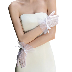 Găng tay trắng cho Găng tay đeo đám cưới kín ngón ngắn găng tay trắng cung cấp tiệc Halloween găng tay cho cosplay