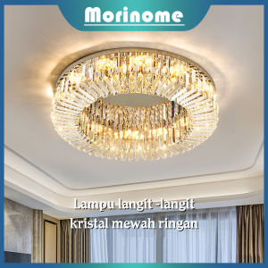 60cm Kristal Lampu Langit-langit Luxury Modern LED 3 Warna Lampu Plafon Lampu Gantung Crystal Ceiling Light Ruang Tamu Kamar Tidur MOOISHC