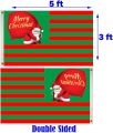 Christmas Flags for Outside 3x5 - Santa Flag 3x5 Outdoor with Cute Santa Claus Carrying Christmas Gift Bag, Christmas Decorations for Garden Yard Home Indoor Outdoor. 