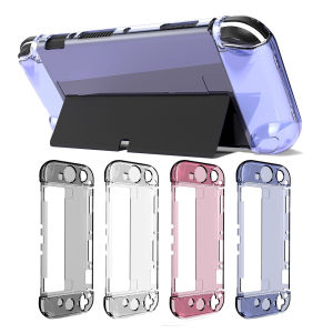 Narsta Transparent Protective Case For Nintendo Switch OLED Controller Games Accessories hard Protection Cover for Switch OLED Console