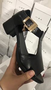 [Free Shipping] WomenS Sandals 2026 New Style Thick Heel Mid-Heel WomenS Shoes Mom Shoes With One-Strap Buckle Fish Mouth Sandals For Women Summer