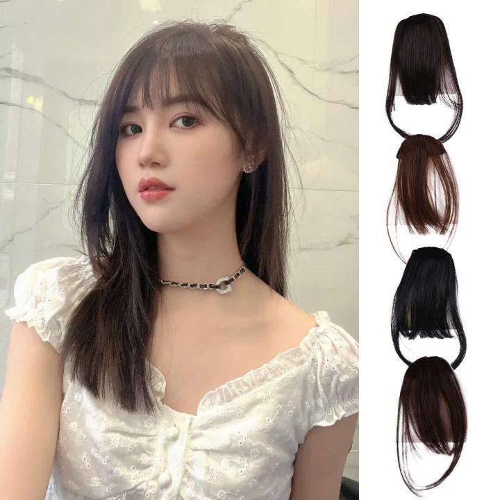 OSF66 Front Neat Bang Clip In Bangs Hair Styling for Women Hair ...