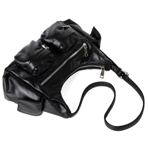 Women Leather Hobo Bag with Spacious Interior and Multiple Pockets Stylish for Daily Commuting in Black