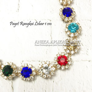 90 CM PAYET RANGKAI / DIAMOND BERLIAN METERAN (LEBAR DIAMOND 1 CM) UNTUK HIASAN PINGGANG / HIJAB