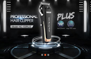 WMARK blue power foot hair clipper professional electric clipper USB charging hair clipper 6500rpm super speed mens oil head gradient hair clipper