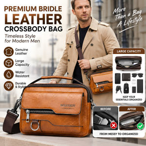 Mens Large Capacity Leather Sling Bag Japanese Tochigi Leather Crossbody Bag Shoulder Bag Travel Chest Bag