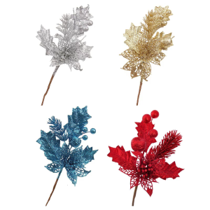 Artificial Grass Simulation Flowers for Wedding Christmas Decor DIY Scrapbooking Wreath Root Branches