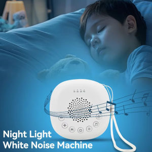 Portable Baby White Noise Sound Machine Rechargeable Baby Soother with Projector Night Light Calming Music Sleep Sound Aid