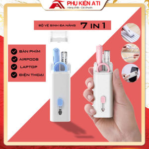 Bộ vệ sinh laptop bàn phím điện thoại tai nghe airpod gọn nhẹ cầm tay 7 in 1 bản đặc biệt - Phụ kiện ATI