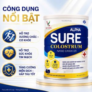 sữa Alpha Sure Colostrum Nano Canxi D3 – Bổ sung dinh dưỡng chăm sóc xương khỏe và nâng cao sức đề kháng