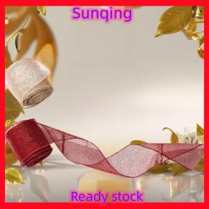 SQ Stationery [Flash Sale] 1 Roll Christmas Ribbon DIY Christmas Tree Decoration Wreath Decoration Gift Packaging Decoration Ribbon