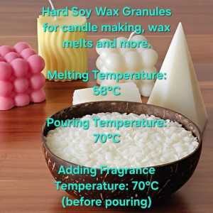 1kg Hard Soy Wax Usage: Candles Melting Point: 58°c
