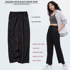 Celana Panjang Wanita Murah 286 Sateen Straight 3 Warna (Pinggang karet bisa diserut)