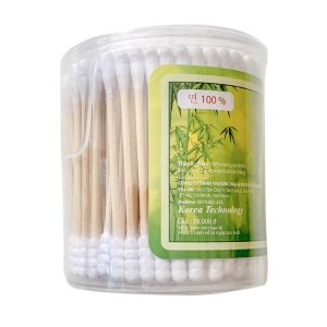 Tăm Bông Ngoái Tai Thân Gỗ Trúc Aquastar 200c Tăm Bông Ngoáy Tai Người Lớn Thân Cây Trúc Cao Cấp