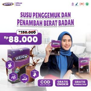 Susu Weigo | Susu Penggemuk Menaikkan Berat badan Penggemuk badan ideal Menambah Nafsu Makan netto 200 gram Halal BPOM