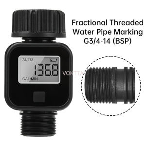 LCD Digital Water Flow Meter – High Accuracy Water Consumption and Flow Rate Detection for Garden Watering Irrigation with Quick Connectors