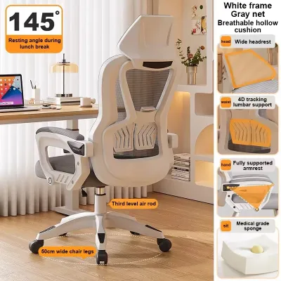 Bewell Ergonomic Chair Office Chair with Foot Pad Swivel Chair Computer Chair Gaming Chair with Headrest Lumbar Support